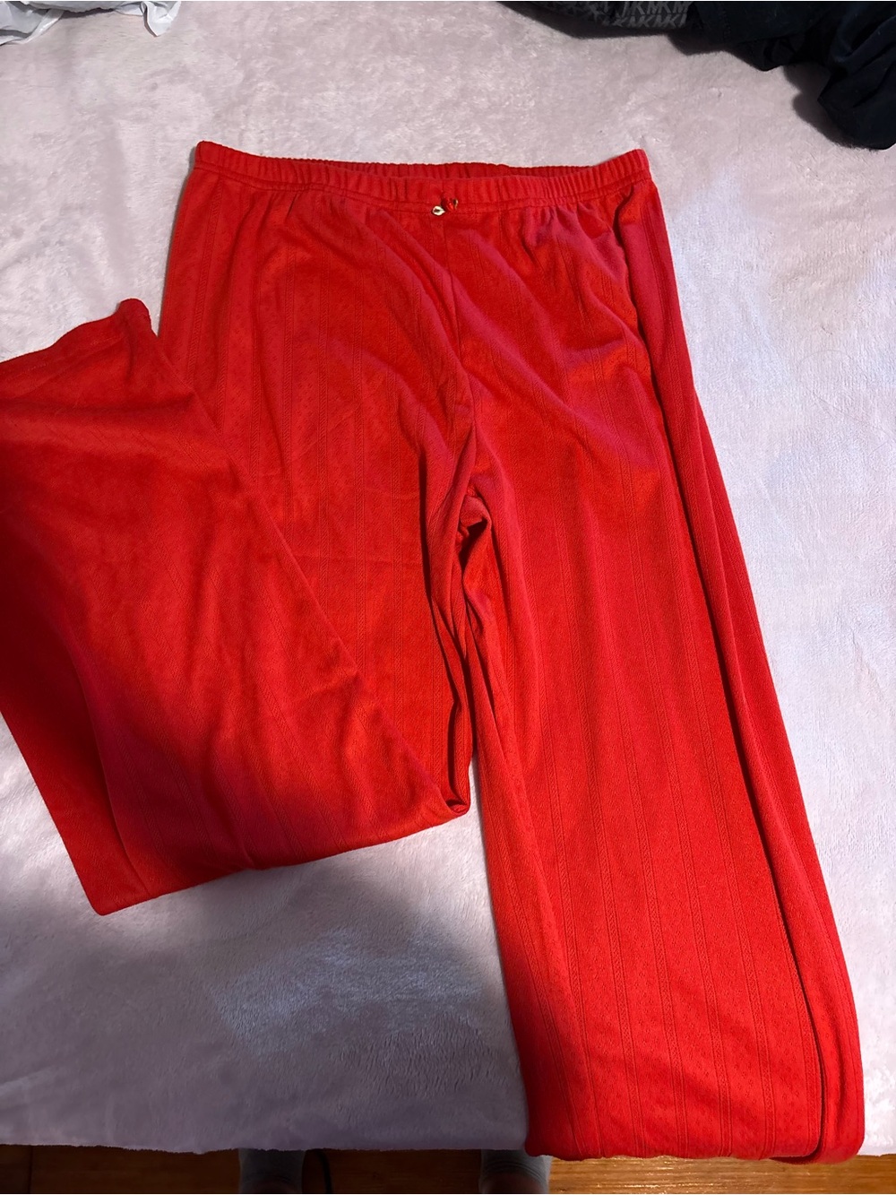 Women's Red Soft Knit Lounge Pants - Relaxed Sleepwear
